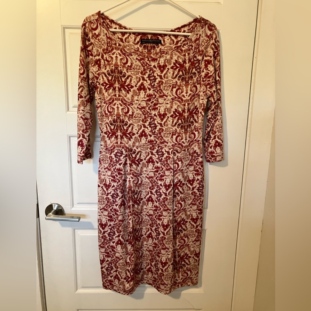 Gorgeous Peruvian Connection 3/4 Sleeved Red and Cream Dress - Like New😍